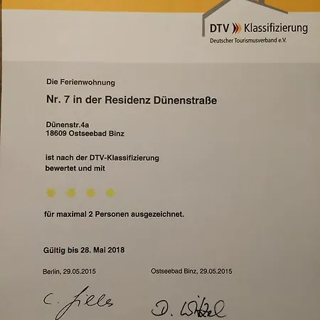 Vakantiehuis Residenz Duenenstra E App Doege Binz